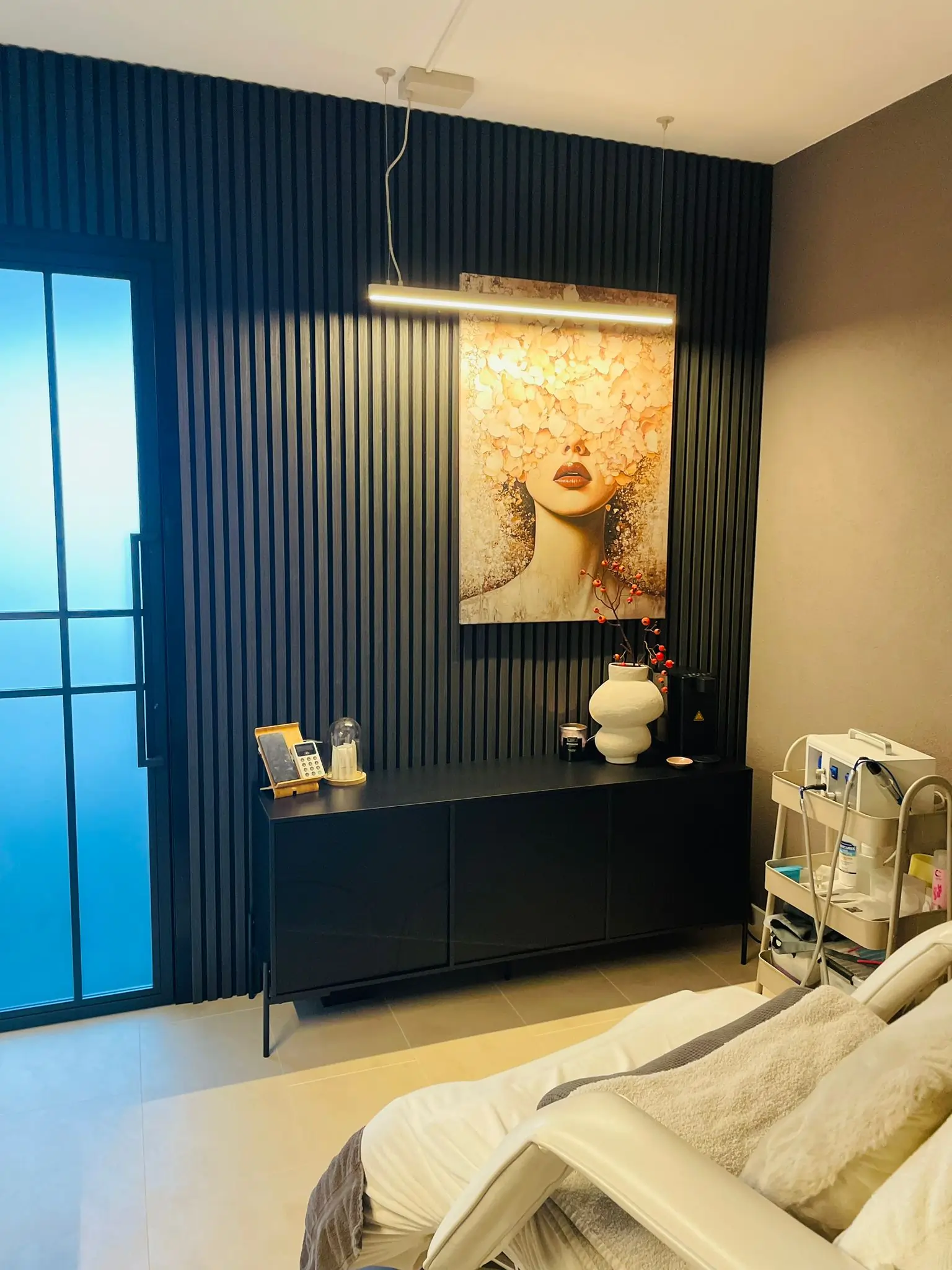 Interieur van de salon van Bellezza